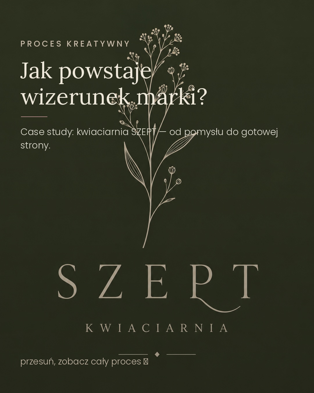 SZEPT Kwiaciarnia - proces kreatywny, slajd 1