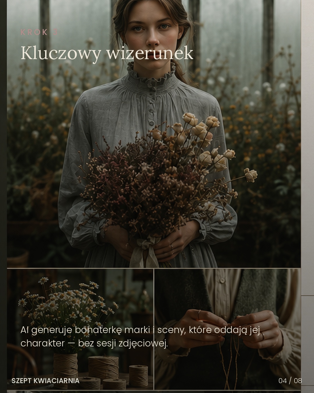 SZEPT Kwiaciarnia - kluczowy wizerunek, slajd 4